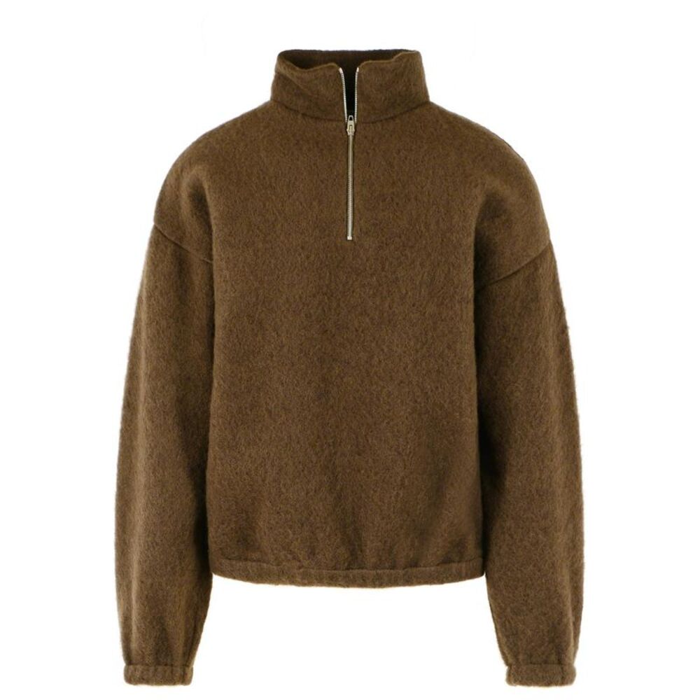 Jil Sander Brown Wool Fleece Sweatshirt Men
